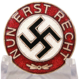 Extremely Rare Third Reich Supporter Badge “NUN ERST RECHT”