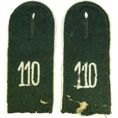 Heer Infanterie enlisted shoulderstraps in rank Schuetze for 110 Infantry Regiment