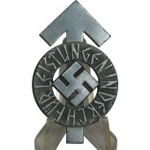 Hitlerjugend Leistungsabzeichen in Silber. Hopeinen HJ-luokan ammattitaitomerkki