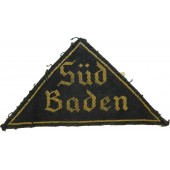 Hitlerjugend triangle patch with district name Sud-Baden