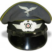 Casquette à visière de sous-officier de la Luftwaffe Personnel volant ou Fallschirmjager