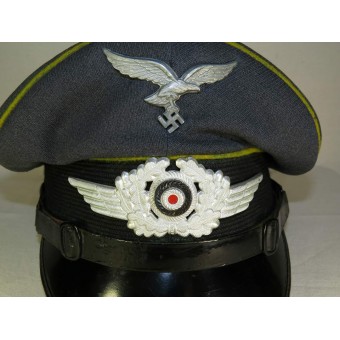 Luftwaffes underofficerare Flygande personal eller Fallschirmjager visirhatt. Espenlaub militaria