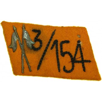 SA-kraagtabbladen voor Reiter Standarte 154, 3 Sturm. SA - Gruppe Süd-West. Espenlaub militaria