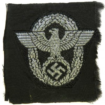 Flachdrahtadler der Polizei des Dritten Reichs oder der SS-Polizei für Kopfbedeckungen. Espenlaub militaria