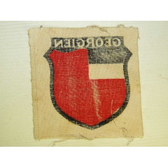 Non emesso 3 ° tipo di patch stampata di volontariato georgiano nel Wehrmacht. Espenlaub militaria