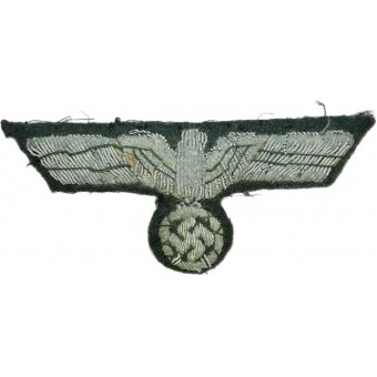 Wehrmacht Heer Brustadler. Handgestickt. Espenlaub militaria