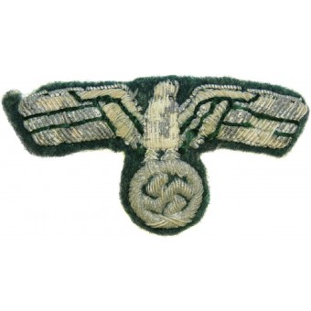 Wehrmacht Heer. Voimakkaasti kulunut kunto -visiiri tai kenttähattu Bullion Eagle.. Espenlaub militaria