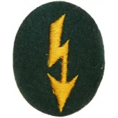 Operatore dei segnali della Wehrmacht Heer con patch commerciale dell'unità di cavalleria