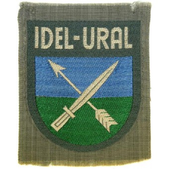 Wehrmacht Heer, Tatrian vapaaehtoiset hihakilpi- Idel Ural. BeVo, uudenveroinen, julkaisematon kunto. Espenlaub militaria