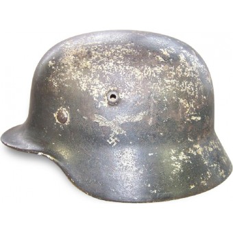 WW2 SE 64 M 40 Luftwaffe blanc casque dacier de camouflage. Espenlaub militaria