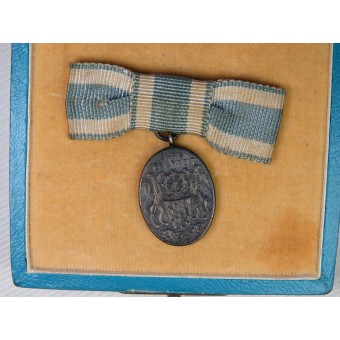 Medalla de servicio tercero Reich bávara Industrial Fiel en su caso de la emisión.. Espenlaub militaria
