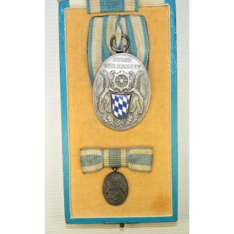 3e Reich Beierse industriële trouwe servicemedaille in het geval van uitgifte.. Espenlaub militaria
