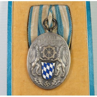 3. Reich Bayerische Industrietreuemedaille im Verleihungsetui.. Espenlaub militaria