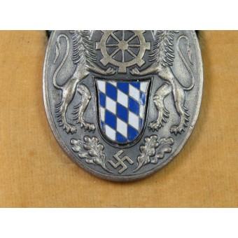 3e Reich Beierse industriële trouwe servicemedaille in het geval van uitgifte.. Espenlaub militaria