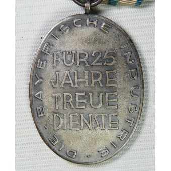 3ème Reich Médaille du service industriel de Bavière Fidèle dans son cas démission.. Espenlaub militaria