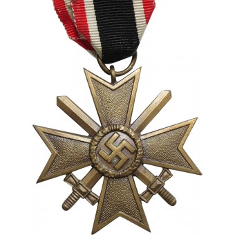 3er Reich Kriegsverdienst cruz con espadas, KVKII, bronce. Espenlaub militaria