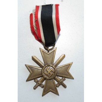3rd Reich Kriegsverdienst cross with swords, KVKII, bronze. Espenlaub militaria