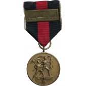 Médaille commémorative des Sudètes, avec barre de médaille de Prague