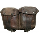 Brown leather WW2 RKKA Mosin rifle pouch.