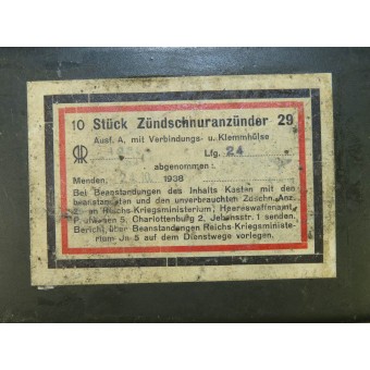 Коробка для воспламенителей немецких гранат М24 обр. 29 г. Espenlaub militaria