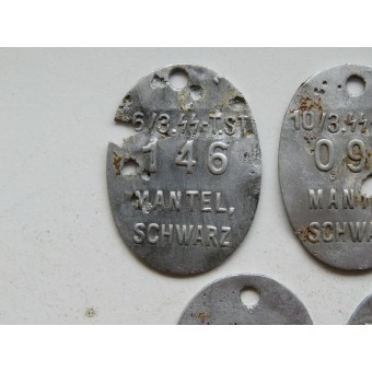 Armario etiqueta SS Mantel, Schwarz para la tercera Totenkopfstandarte Thüringen.. Espenlaub militaria