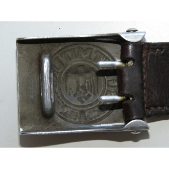 Wehrmacht alu buckle with leather tongue.. Espenlaub militaria