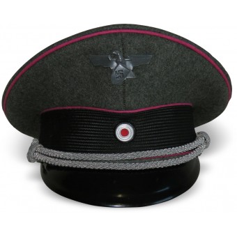 3:e riket Fabriksskydd polisen Werkschutz Polizei officerare visor hatt. Espenlaub militaria
