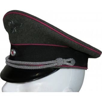 3er Reich Fábrica de protección de la policía Werkschutz Polizei oficiales visera sombrero. Espenlaub militaria