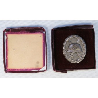 Silbernes Verwundetenabzeichen 1939 in der Verleihungsbox. Espenlaub militaria