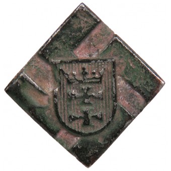Första typen av Heimwehr Danzig-emblem. Reparerad. Espenlaub militaria