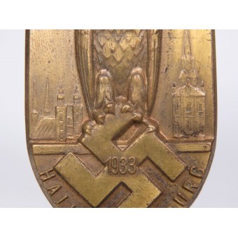 Commemorative N.S.D.A.P distintivo Gau Appell - Halle Merseburg - 1933 Veranstaltungsabzeichen. Espenlaub militaria