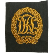 DRL Sport Badge, Bronzer Grade. Geweven versie op zwart rayon
