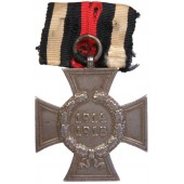 Croix de Hindenburg 1914-18. Pas d'épées. En acier. Marquage : G21
