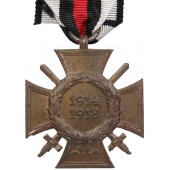 Croix de Hindenburg 1914-18. Avec épées. En acier. Marquage : G14