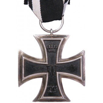 Cruz de hierro de 2ª clase 1914 con la marca de un fabricante desconocido en el anillo. Espenlaub militaria