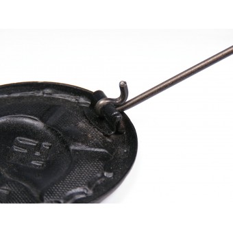 Distintivo della ferita 1939. Nero grado. Die acciaio stampato. In lacca nera originale. Espenlaub militaria