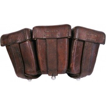 Bolsa de cuero marrón para el alemán K98 Mosquetón de 1938 4./A.R.65. Espenlaub militaria