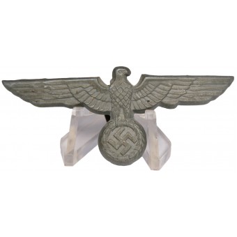 Late war zinc eagle for Wehrmacht visor hat. Mint. Espenlaub militaria