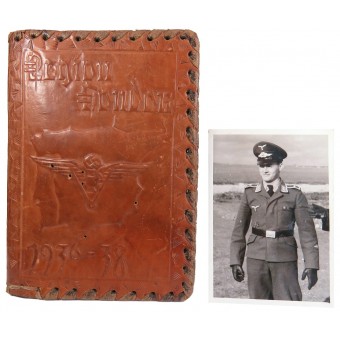 Läderomslag för Soldbuch. Legion Condor 1936-38. Sällsynt.. Espenlaub militaria