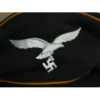 Gorra con visera Luftwaffe para los rangos inferiores de personal de vuelo o paracaidistas. Espenlaub militaria