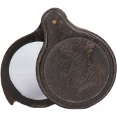 Magnifying glass in a carbolite case, from the set of the commander's bag of the Red Army