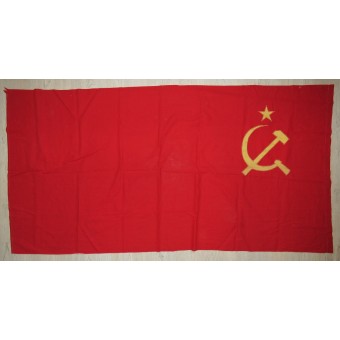 UdSSR-Flagge. Baumwolle. Größe: 80 x 150 cm. Pre-ww2 gemacht.. Espenlaub militaria