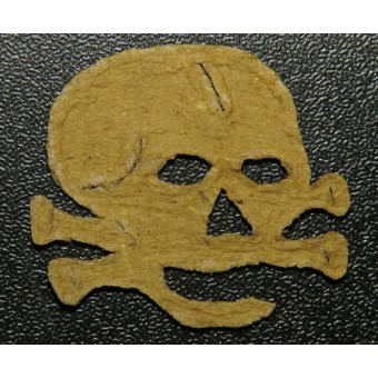 Waffen SS. Left-facing cardboard stencil for embroidering Totenkopf collar tabs. Espenlaub militaria