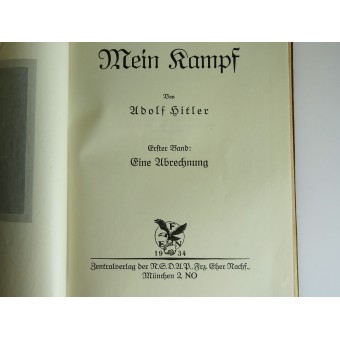Edición de regalo de Mein Kampf de Adolf Hitler de 1934. Espenlaub militaria