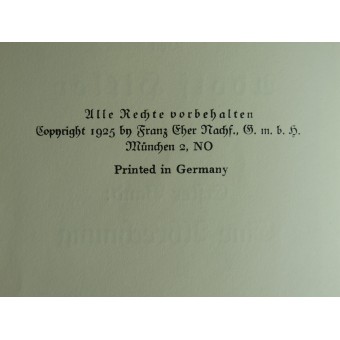 Adolf Hitlerin Mein Kampfin lahjapainos 1934. Espenlaub militaria