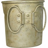 Aluminum cup with marking W.A.L 38 