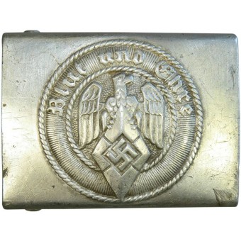 Gioventù hitleriana (Hitlerjugend) fibbia in alluminio. RZM M 4/38. Espenlaub militaria