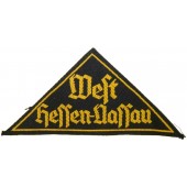 Triangle de manche du Hitlerjugend, HJ Gebietsdreieck 'West Hessen-Nassau'.