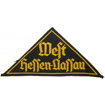 Hitlerjugend triángulo de la manga, HJ Gebietsdreieck West Hessen-Nassau. Espenlaub militaria