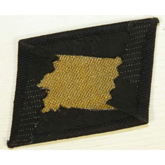 Waffen SS NCO’s aluminized thread machine-woven collar tab. Espenlaub militaria
